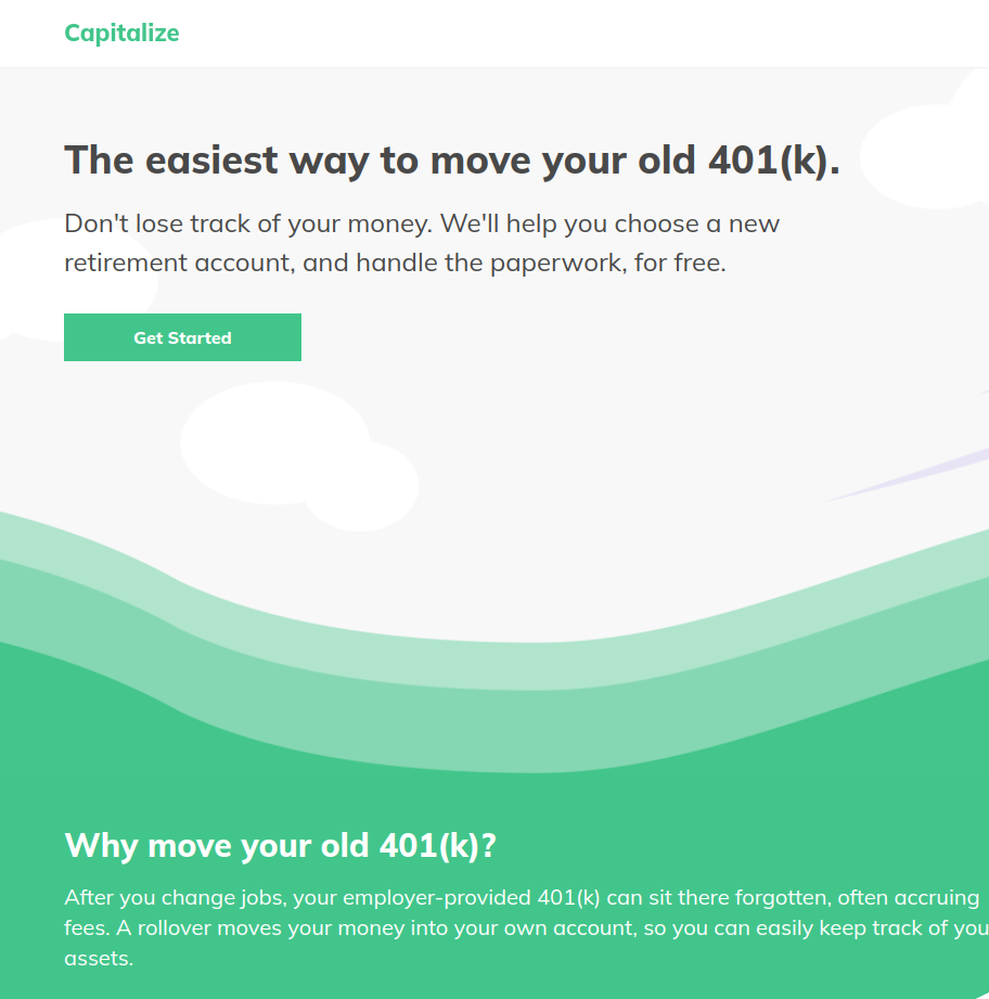 Rollover Old Retirement Plan using Capitalize